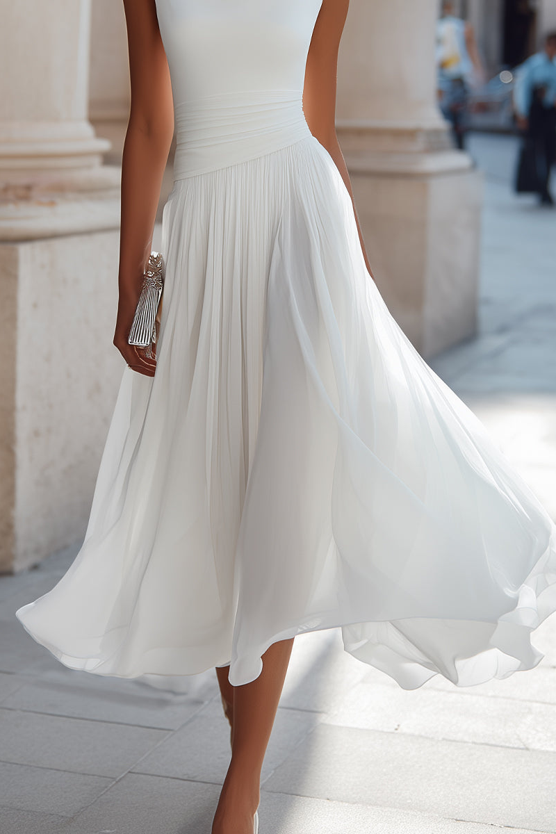 Emma | Vestido Midi Elegante de Ceremonia - Color Negro