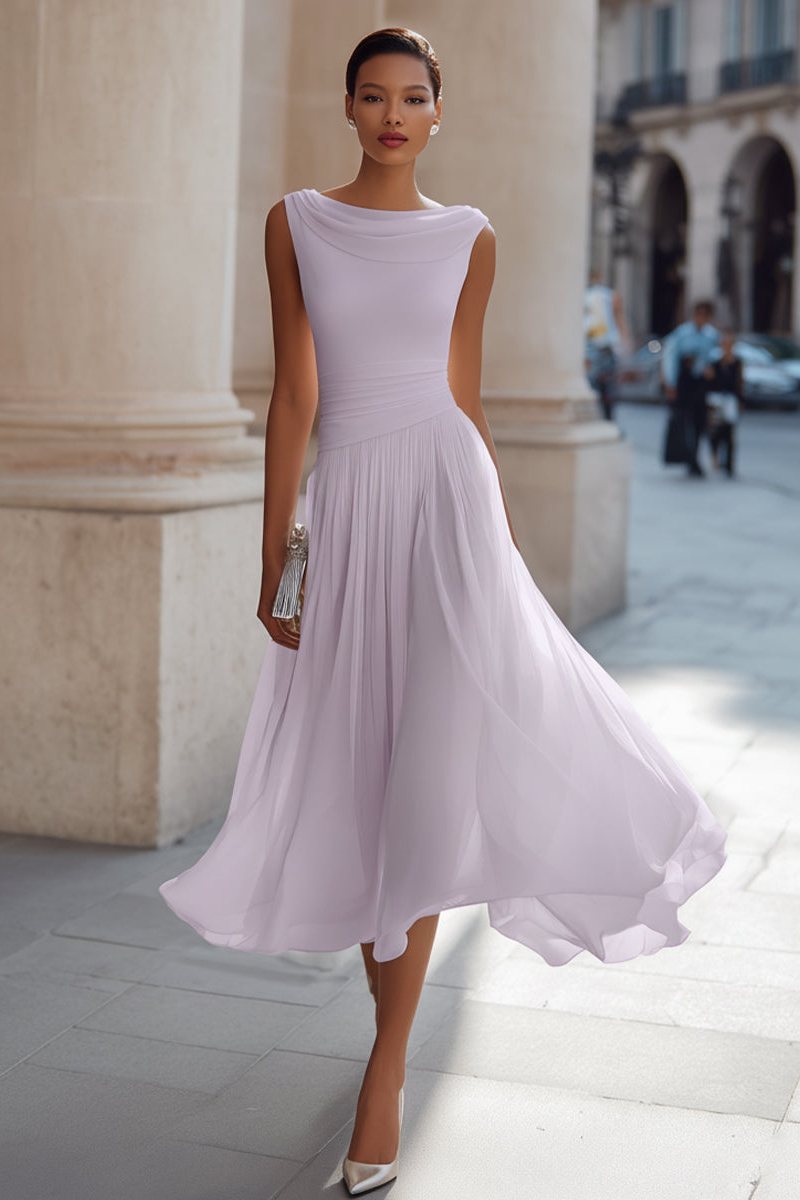 Emma | Vestido Midi Elegante de Ceremonia - Color Negro