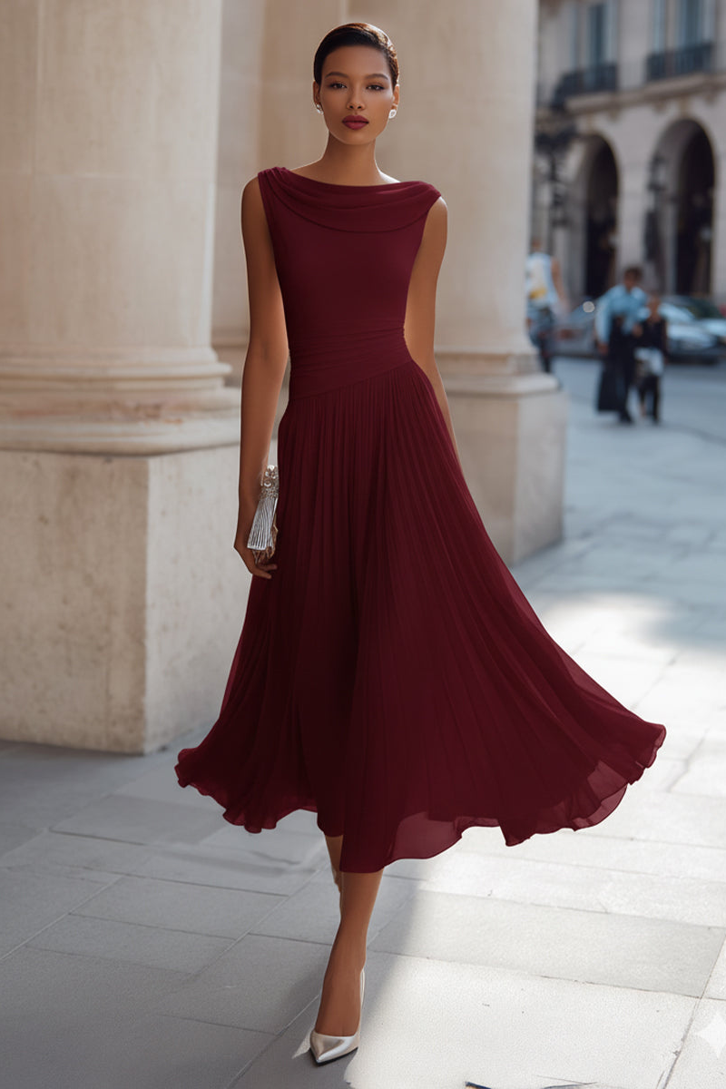 Emma | Vestido Midi Elegante de Ceremonia - Color Blanco