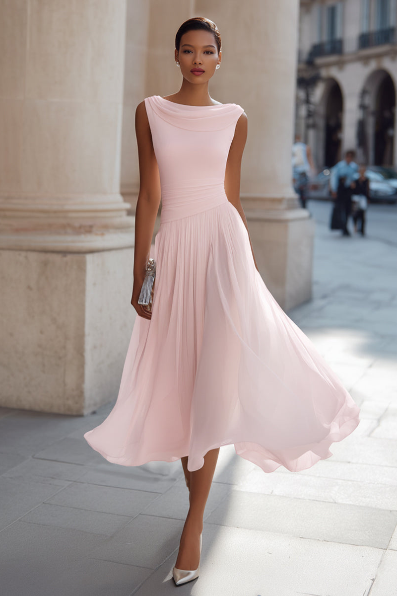 Emma | Vestido Midi Elegante de Ceremonia - Color Blanco