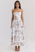Estrella Valmont — Vestido Midi Floral | Colección Marbella 2026
