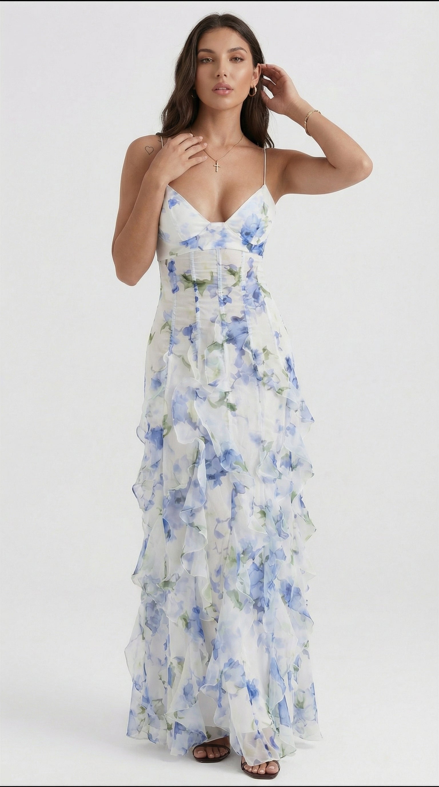 Noemi Valmont — Vestido Maxi Tirantes Espagueti Floral | Primavera 2026