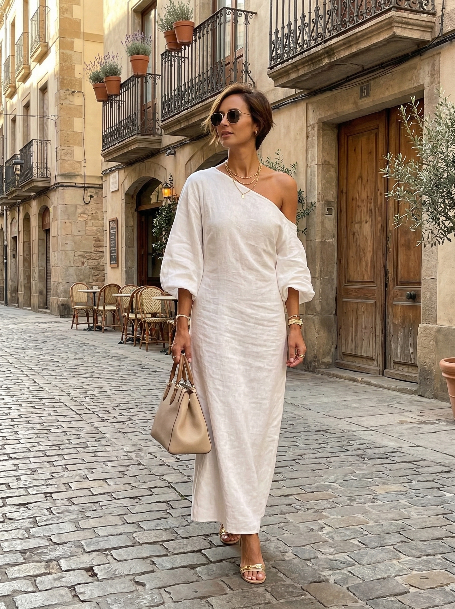 Candela Valmont — Vestido Largo de Lino | Colección Marbella 2026