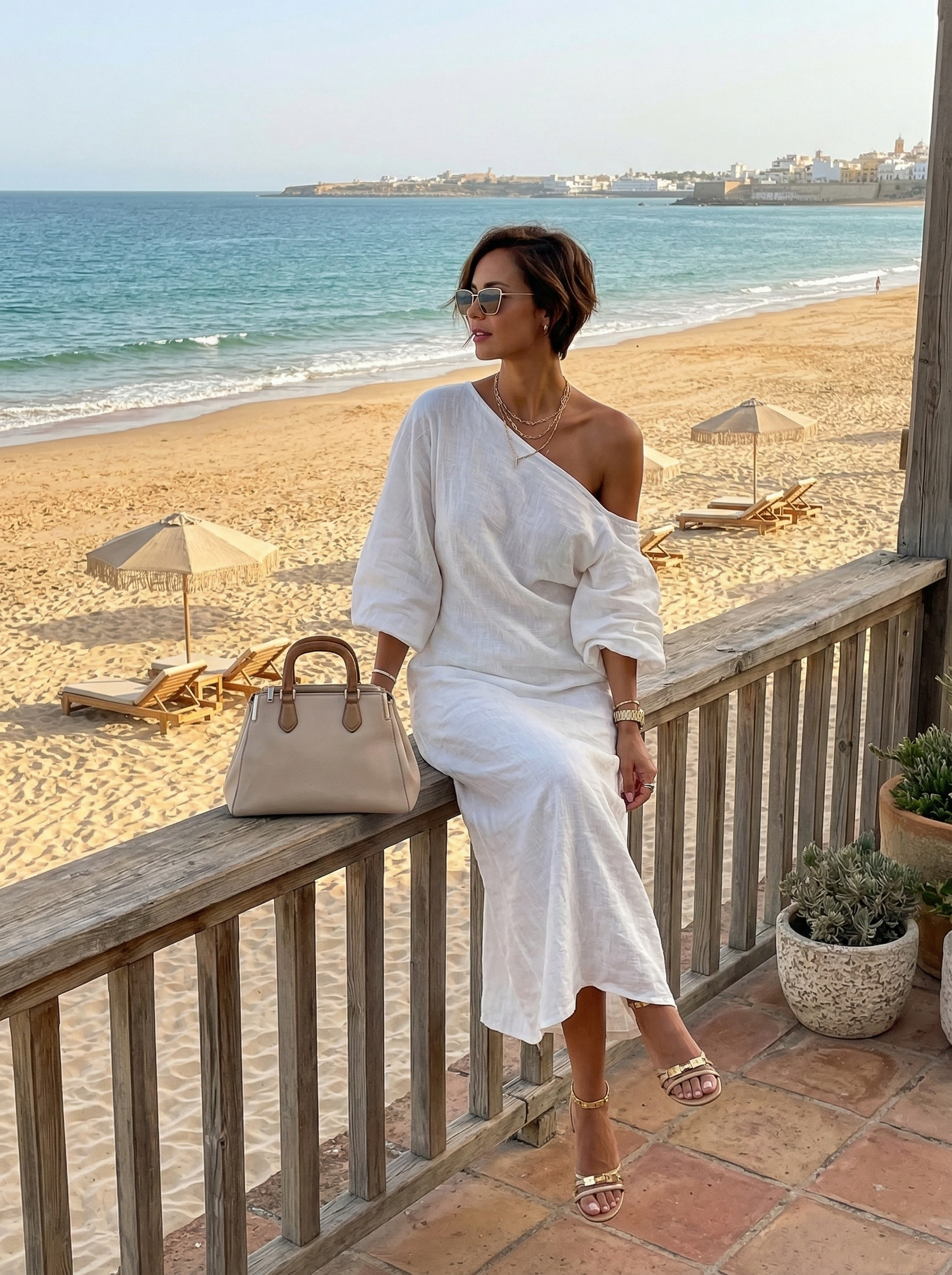 Candela Valmont — Vestido Largo de Lino | Colección Marbella 2026