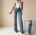Perles Valmont — Vaquero Recto Holgado con Perlas | Denim Romántico