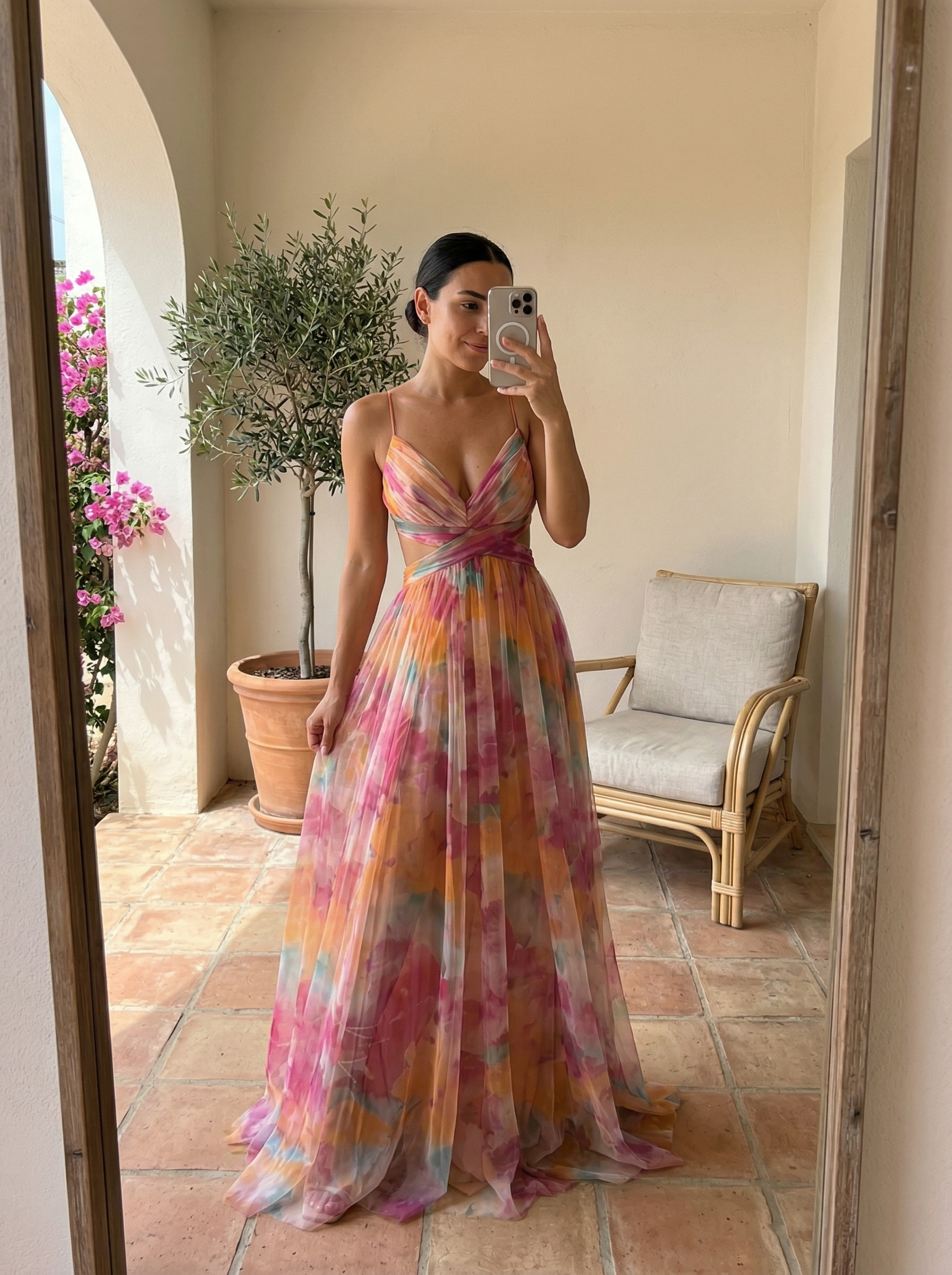 Lola Valmont — Vestido Largo Floral | Colección Marbella 2026