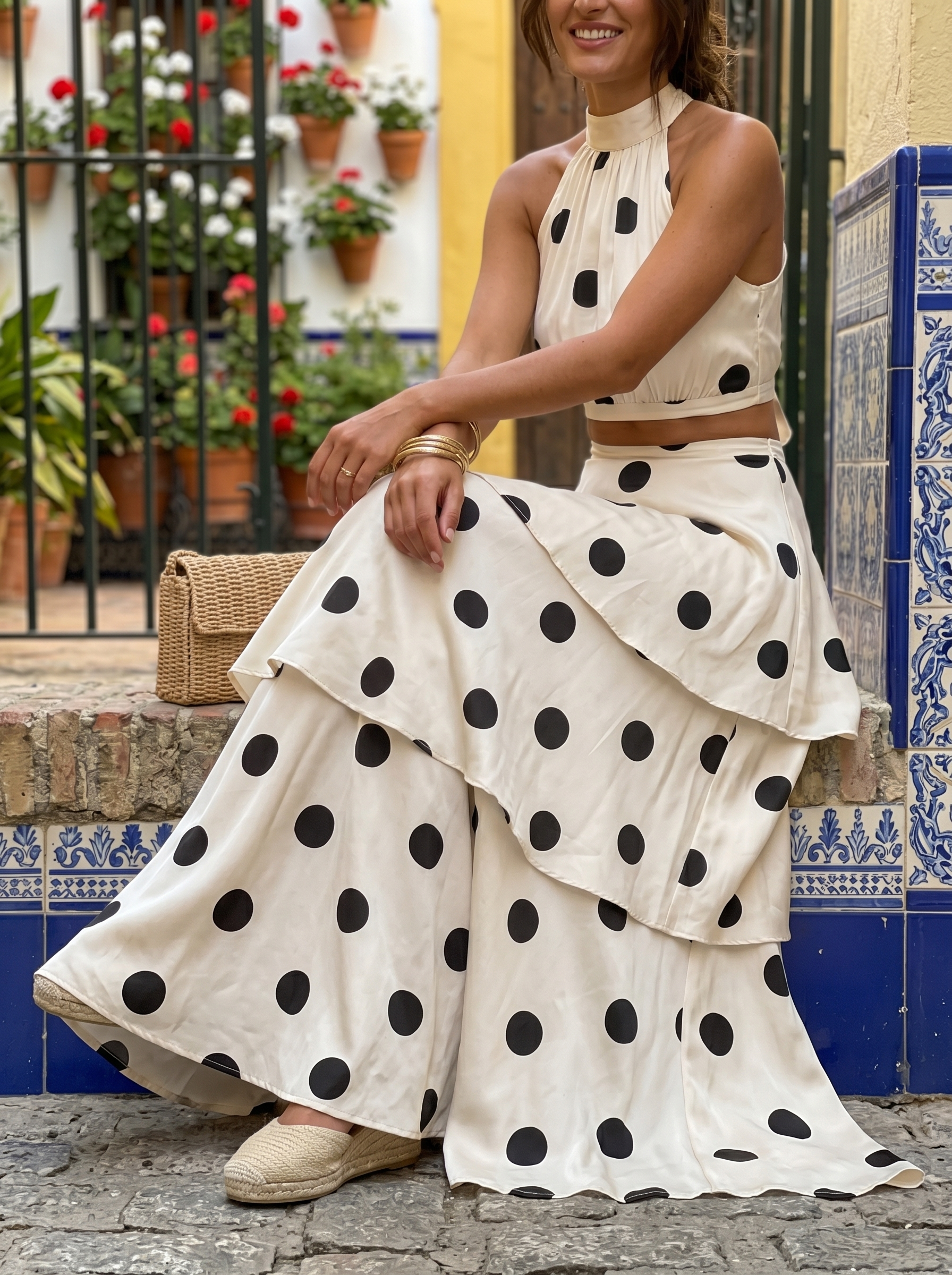 Lucía Valmont — Conjunto Top & Falda Lunares Edición Limitada | Sevilla