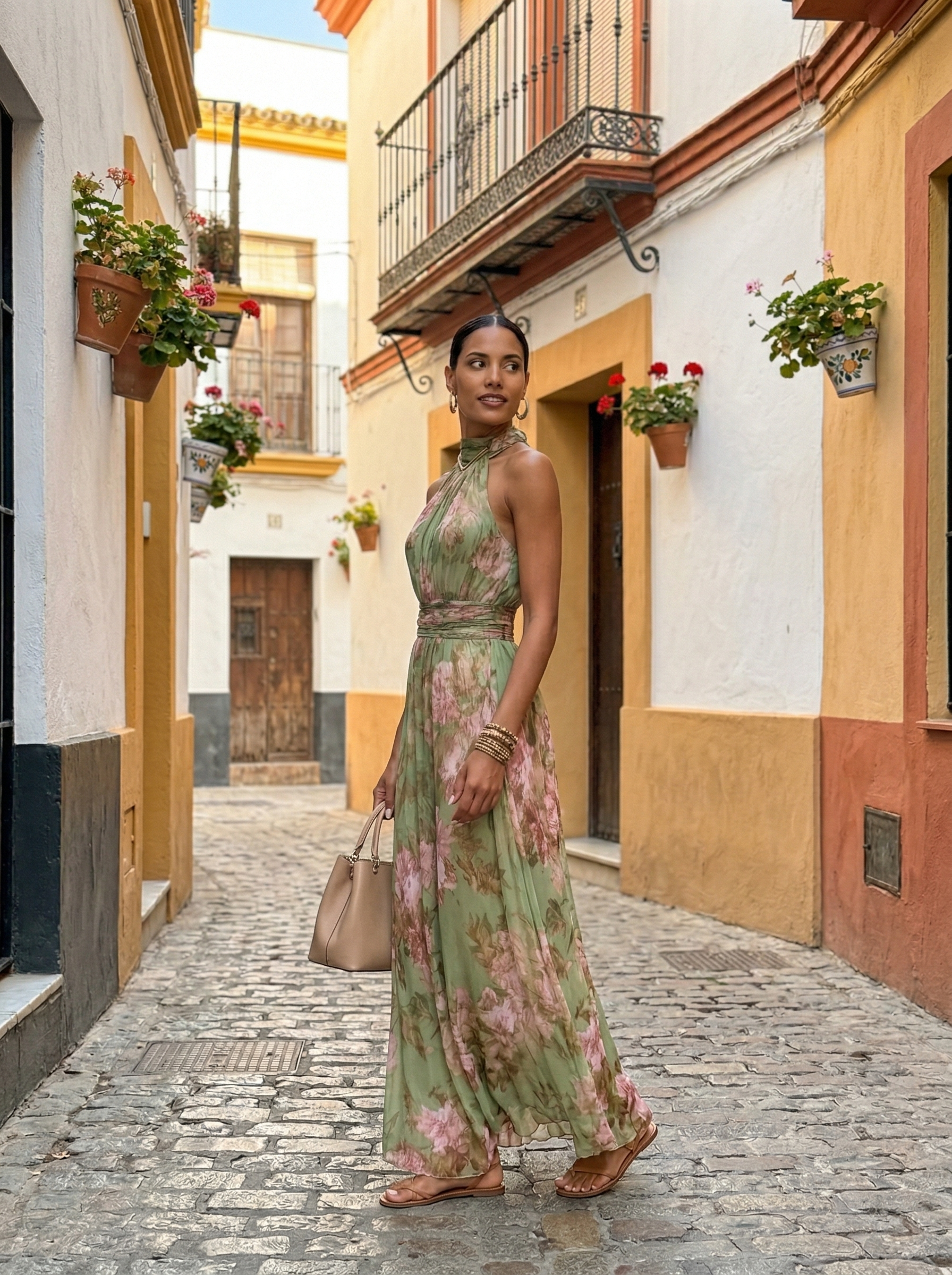 Olivia Valmont — Vestido Largo Floral | Colección Marbella 2026