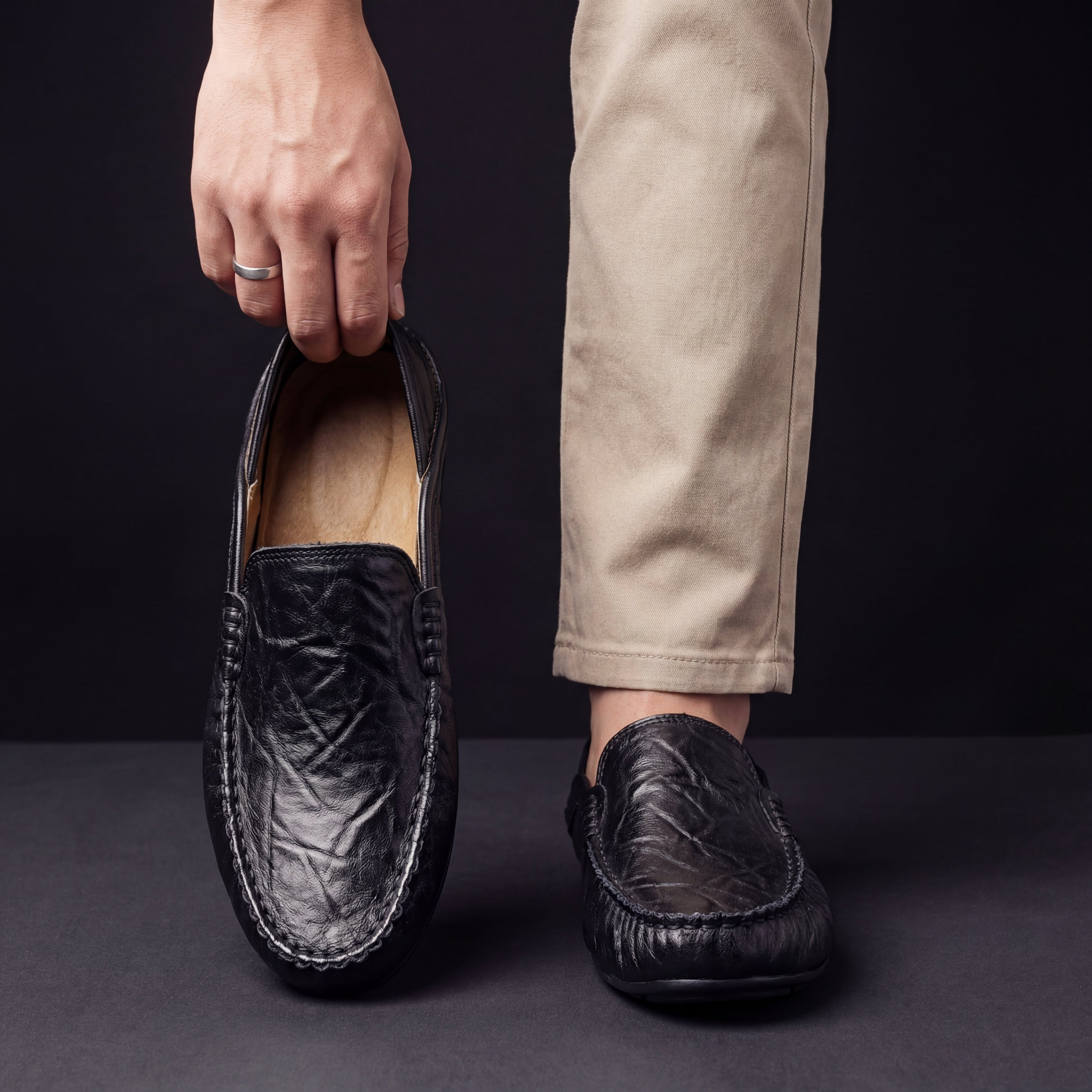 Mocasín Florence Valmont — Cuero Artesanal Premium | Beige, Azul Marino, Negro y Marrón
