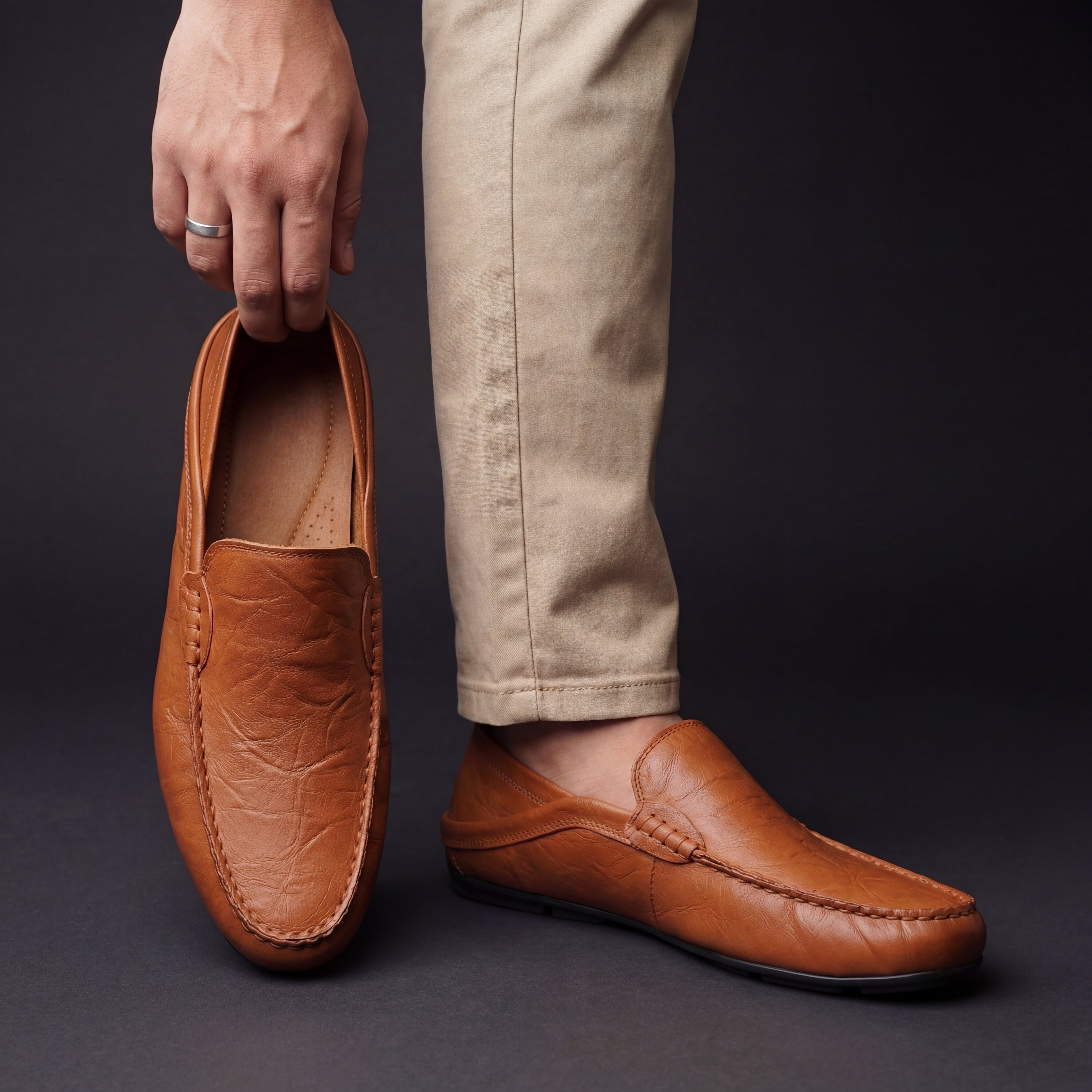 Mocasín Florence Valmont — Cuero Artesanal Premium | Beige, Azul Marino, Negro y Marrón