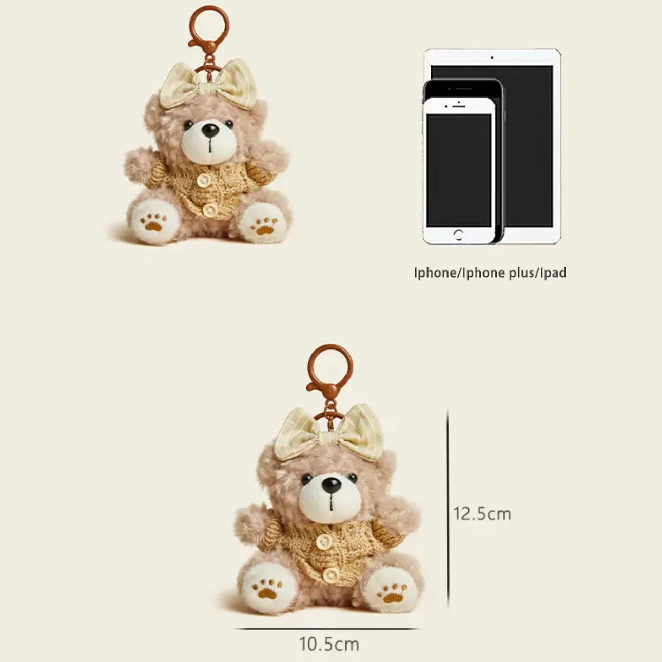 Cookie Bear Valmont — Charm Oso Galleta para Bolso | Sweet Luxe