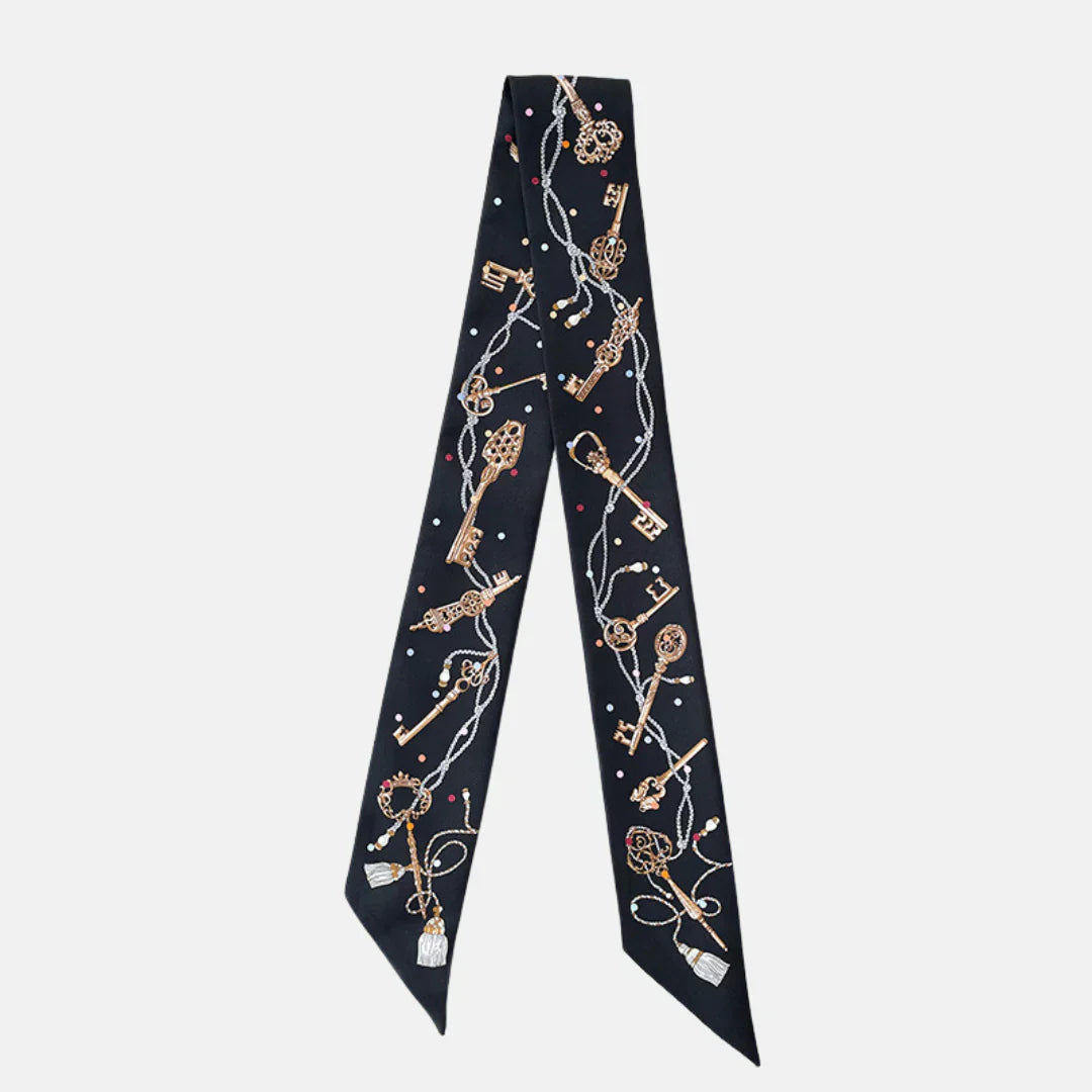 Cinta de Seda Valmont — Charm Seda para Bolso | Elegancia Pura