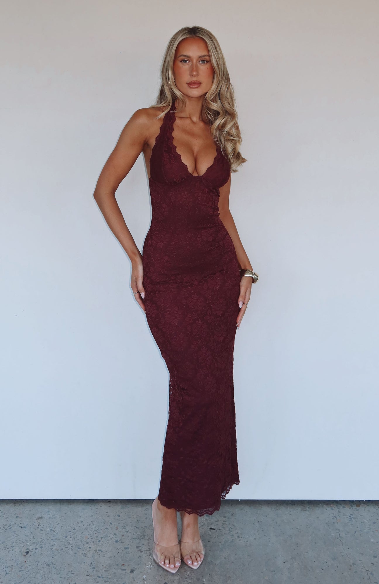 Mita Valmont — Vestido Maxi de Encaje | Noche de Encaje