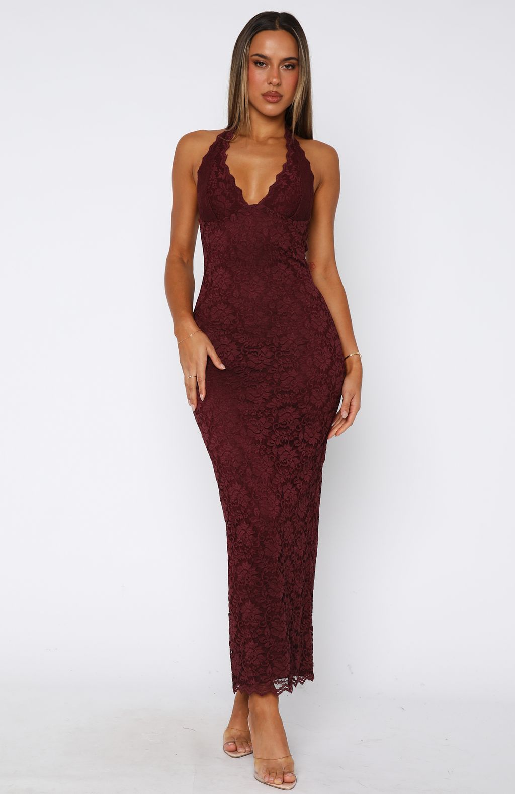 Mita Valmont — Vestido Maxi de Encaje | Noche de Encaje