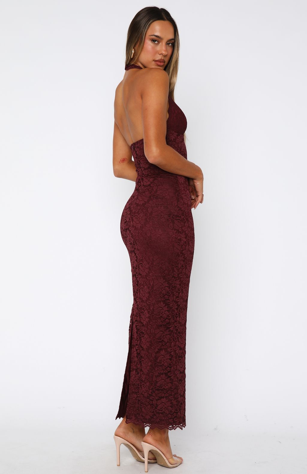 Mita Valmont — Vestido Maxi de Encaje | Noche de Encaje