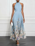 Vestido Célestine Valmont — Maxi Floral Elegante | Silueta A-Line