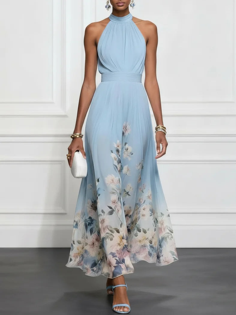 Vestido Célestine Valmont — Maxi Floral Elegante | Silueta A-Line