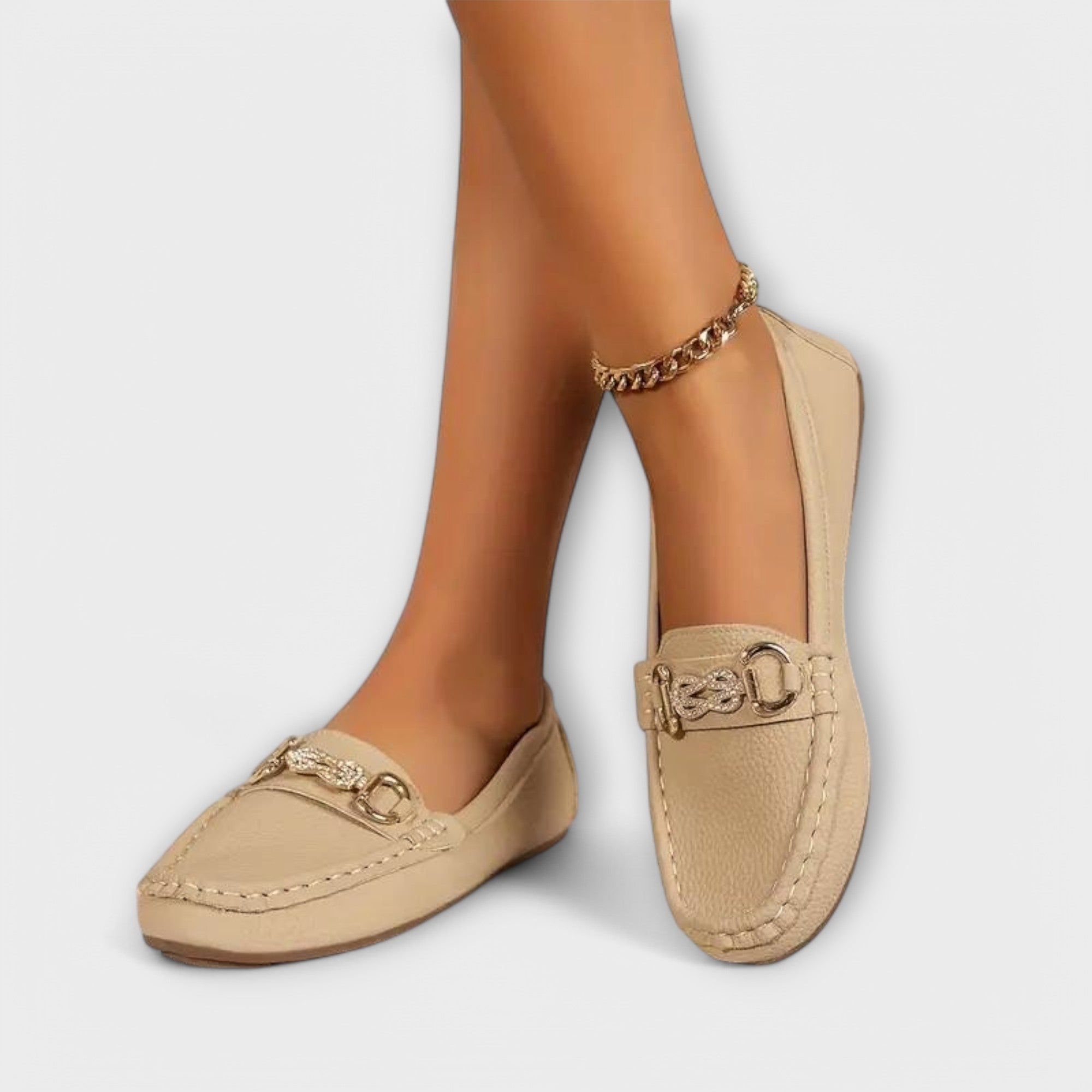 Mocasín Aurora Valmont — Cuero Chic Elegante Mujer