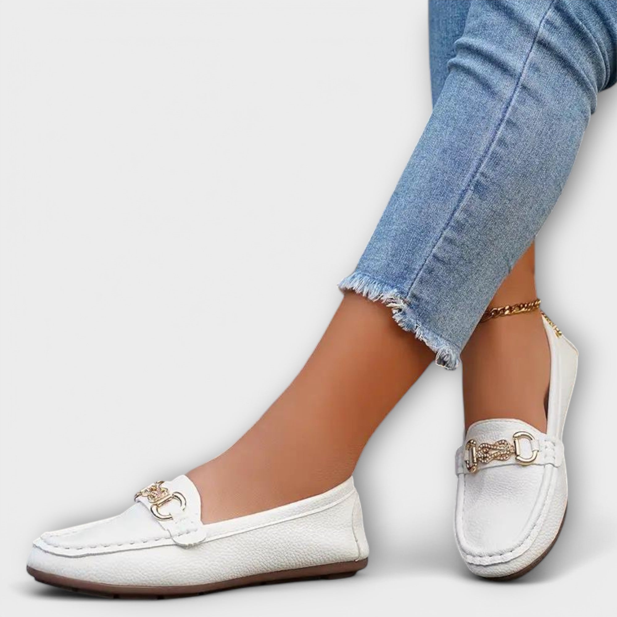 Mocasín Aurora Valmont — Cuero Chic Elegante Mujer
