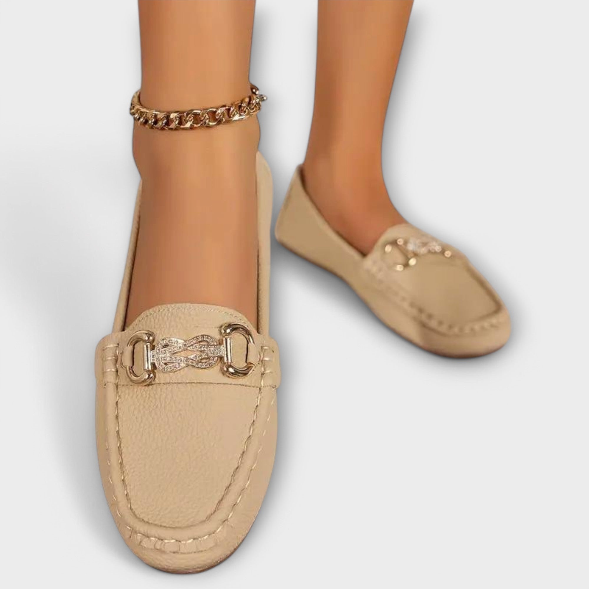 Mocasín Aurora Valmont — Cuero Chic Elegante Mujer