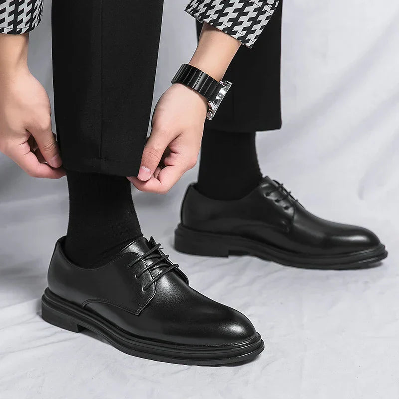 Derby Edmond Valmont — Zapato Formal de Charol | Negro Mate y Negro Charol