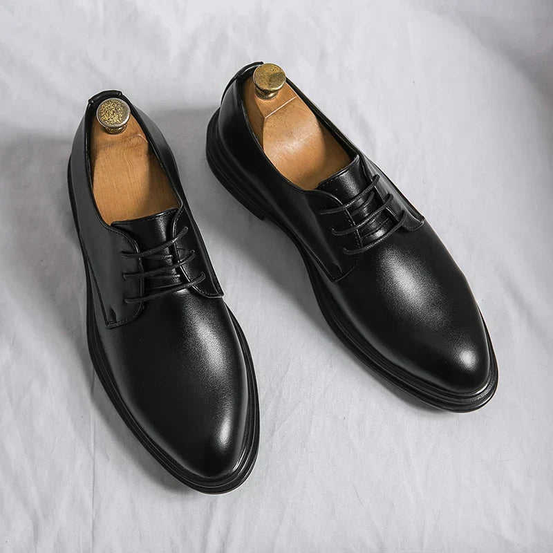 Derby Edmond Valmont — Zapato Formal de Charol | Negro Mate y Negro Charol