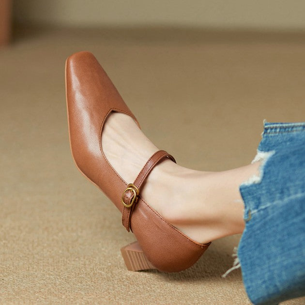 Mary Jane Orvane Valmont — Cuero Premium Vintage Revisitado | 4 Colores