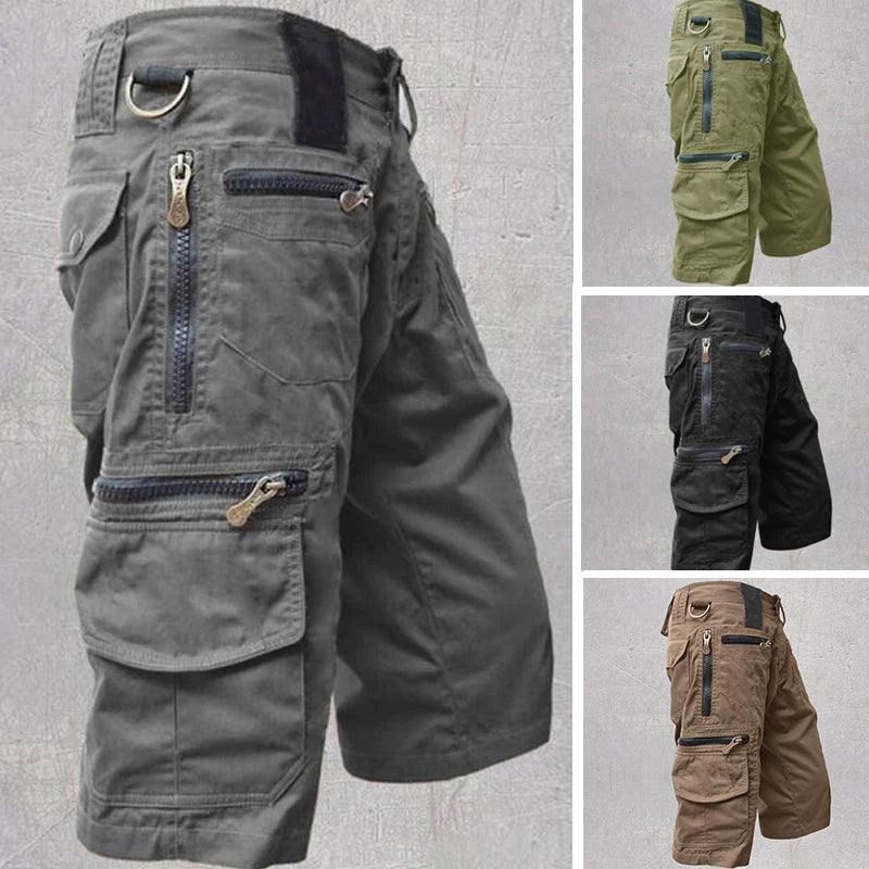 Short Cargo Jimmy Valmont — Hombre Outdoor Premium | Gris, Marrón, Negro y Verde