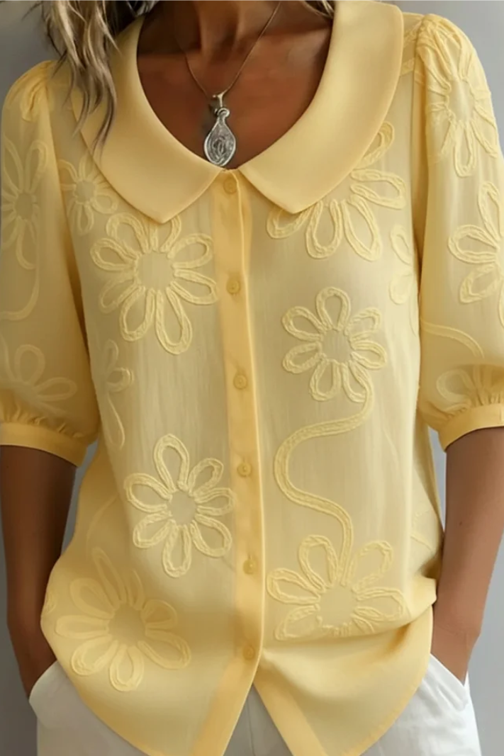 Blusa Fiora Valmont — Elegancia floral irresistible | Daniela Valmont