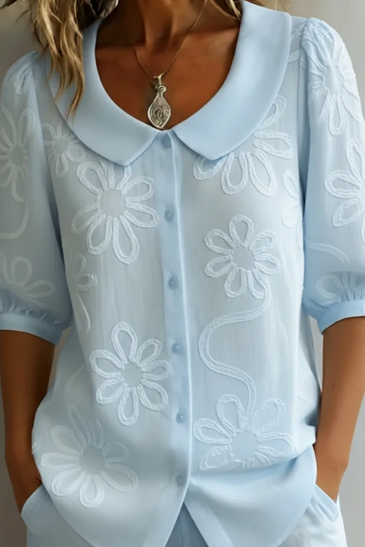 Blusa Fiora Valmont — Elegancia floral irresistible | Daniela Valmont