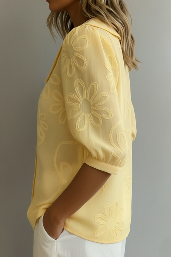 Blusa Fiora Valmont — Elegancia floral irresistible | Daniela Valmont