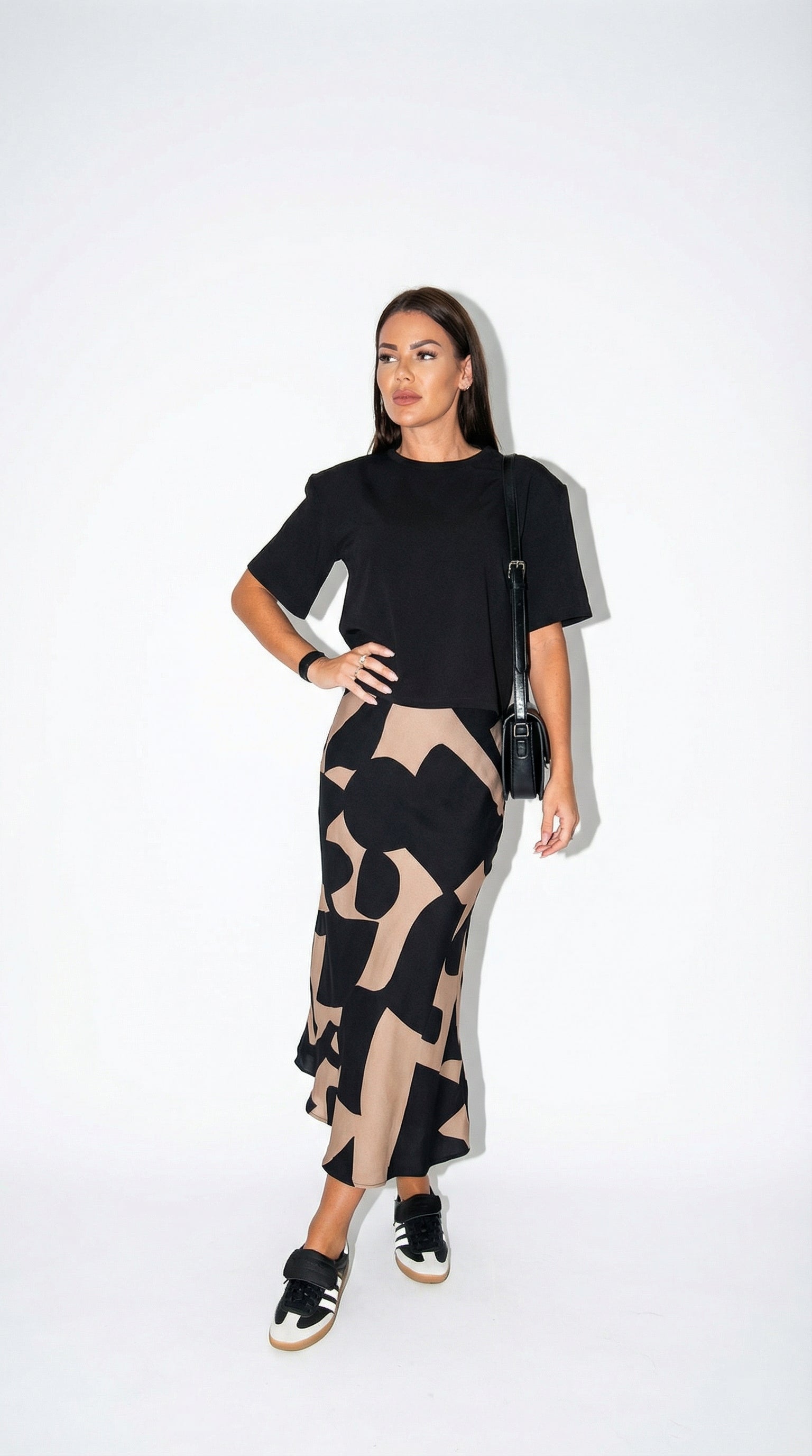 Petra Print Valmont — Conjunto Camiseta Crop & Falda Maxi Estampada | Vivacidad