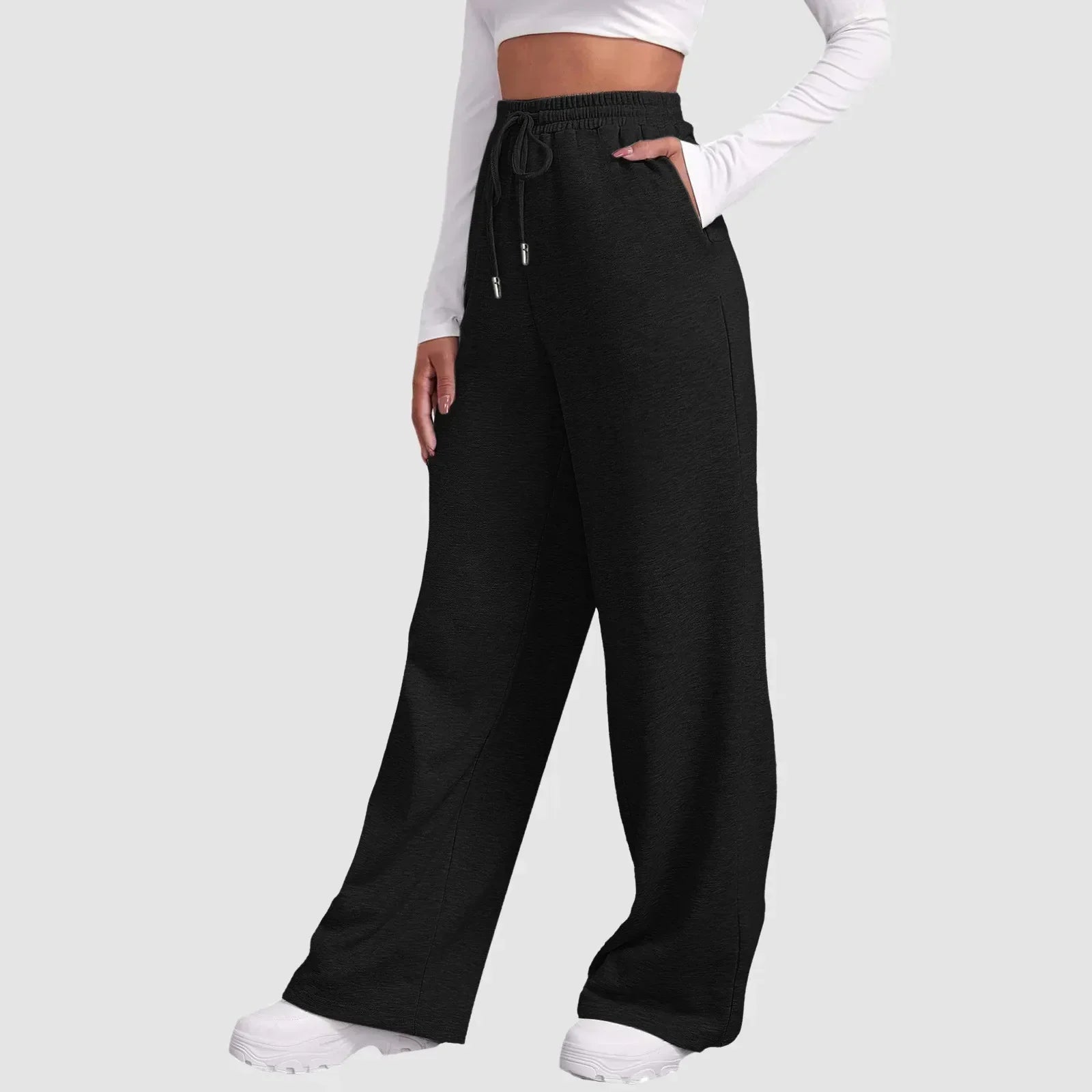 Jogger Wide Valmont — Distinción sin esfuerzo | Negro