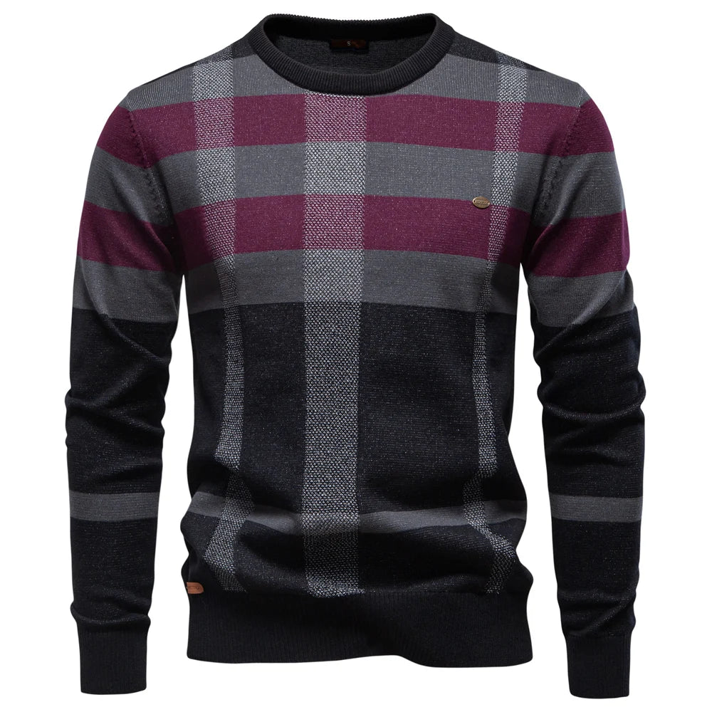 Lucas Valmont — Jersey Punto Rombos Hombre | Artesanía Textil