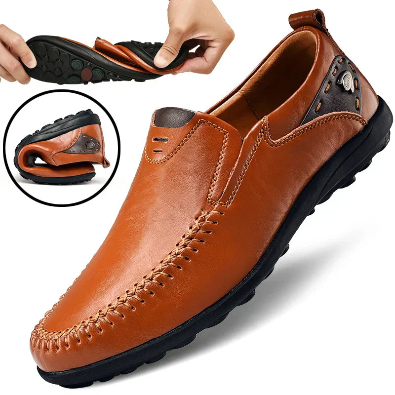 Mocasín Pierre Valmont — Cuero Premium Hombre | Negro, Marrón y Mostaza