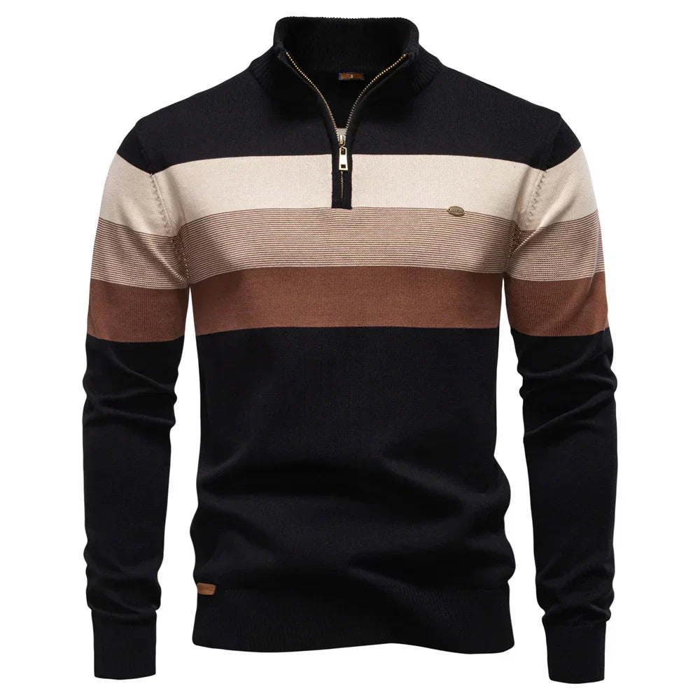 Héctor Valmont — Jersey Cuello Alto Elegante Hombre | Distinción