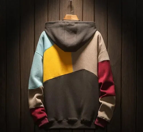 Sudadera Sylvain Valmont — Capucha Bloques de Color Hombre Premium | Multicolor
