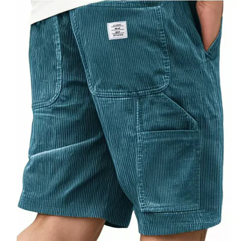 Short Valmont — Terciopelo Acanalado Vintage | Kaki, Azul Marino, Gris, Negro y más
