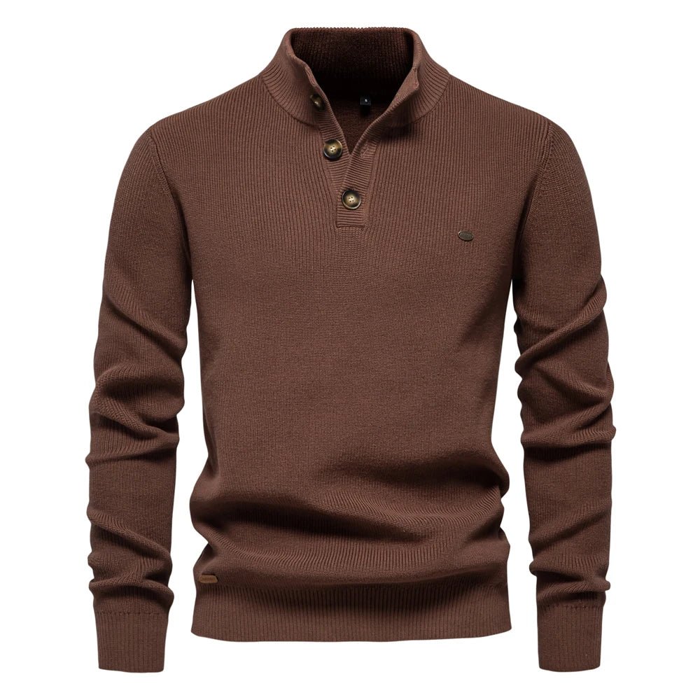 Javier Valmont — Jersey Elegante Botones Hombre | Refinamiento