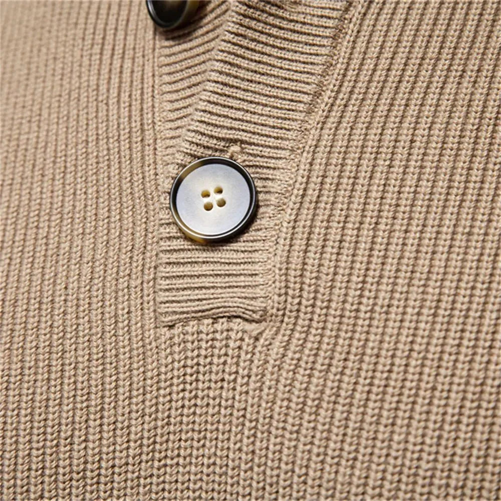 Javier Valmont — Jersey Elegante Botones Hombre | Refinamiento