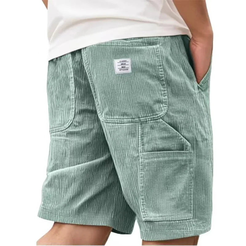 Short Valmont — Terciopelo Acanalado Vintage | Kaki, Azul Marino, Gris, Negro y más