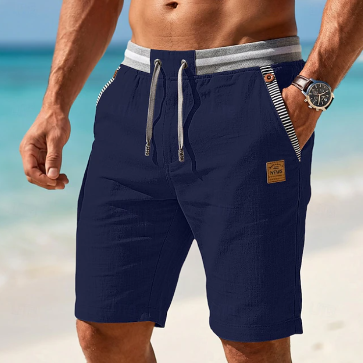 Short Riviera Valmont — Verano Ligero con Cordón | Azul Cielo, Blanco, Beige, Negro y Azul Oscuro