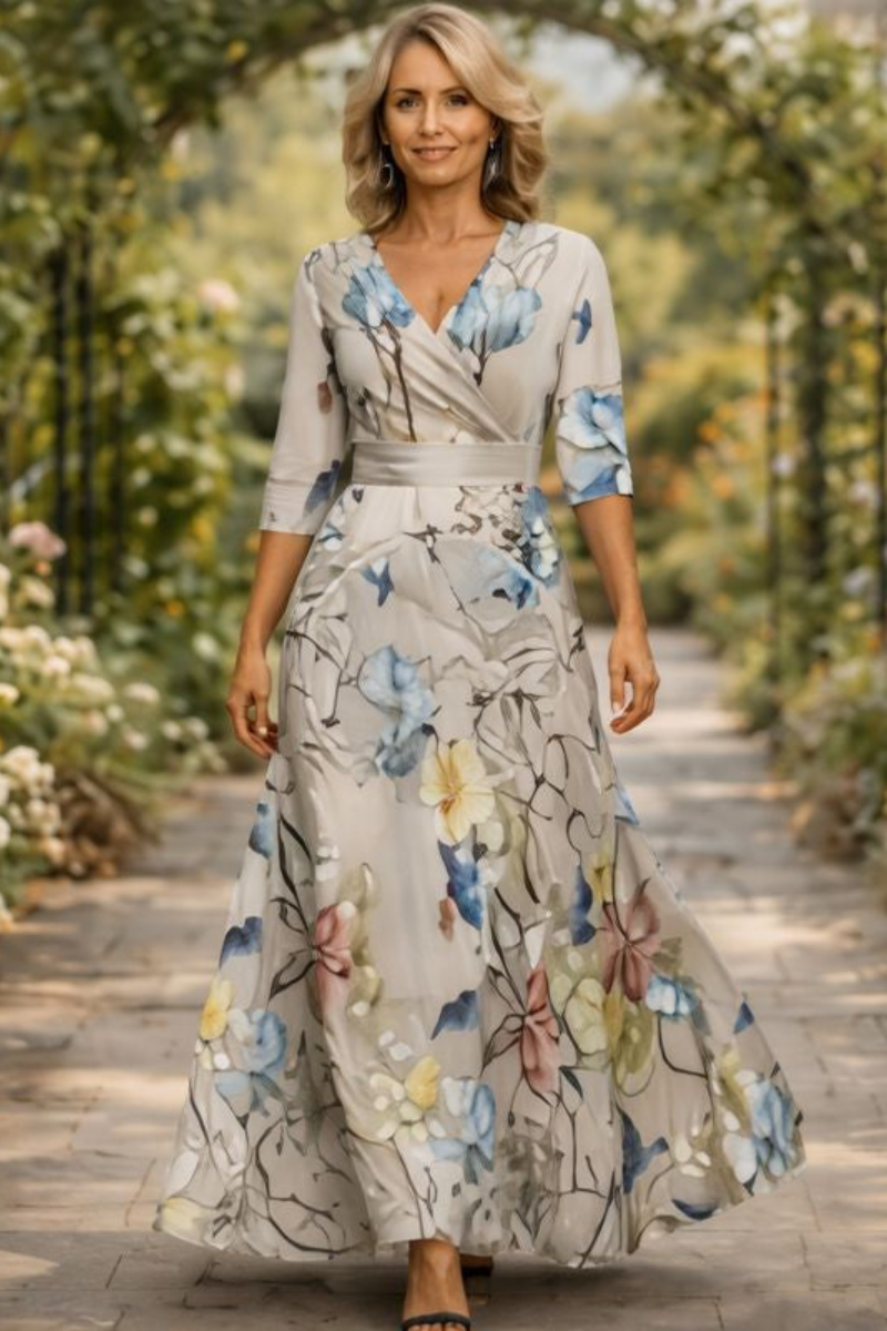 Lillian Valmont — Vestido Maxi Cruzado Fluido | Feminidad 2026