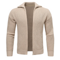 Cardigan Zip Valmont — Distinción sin esfuerzo | Beige