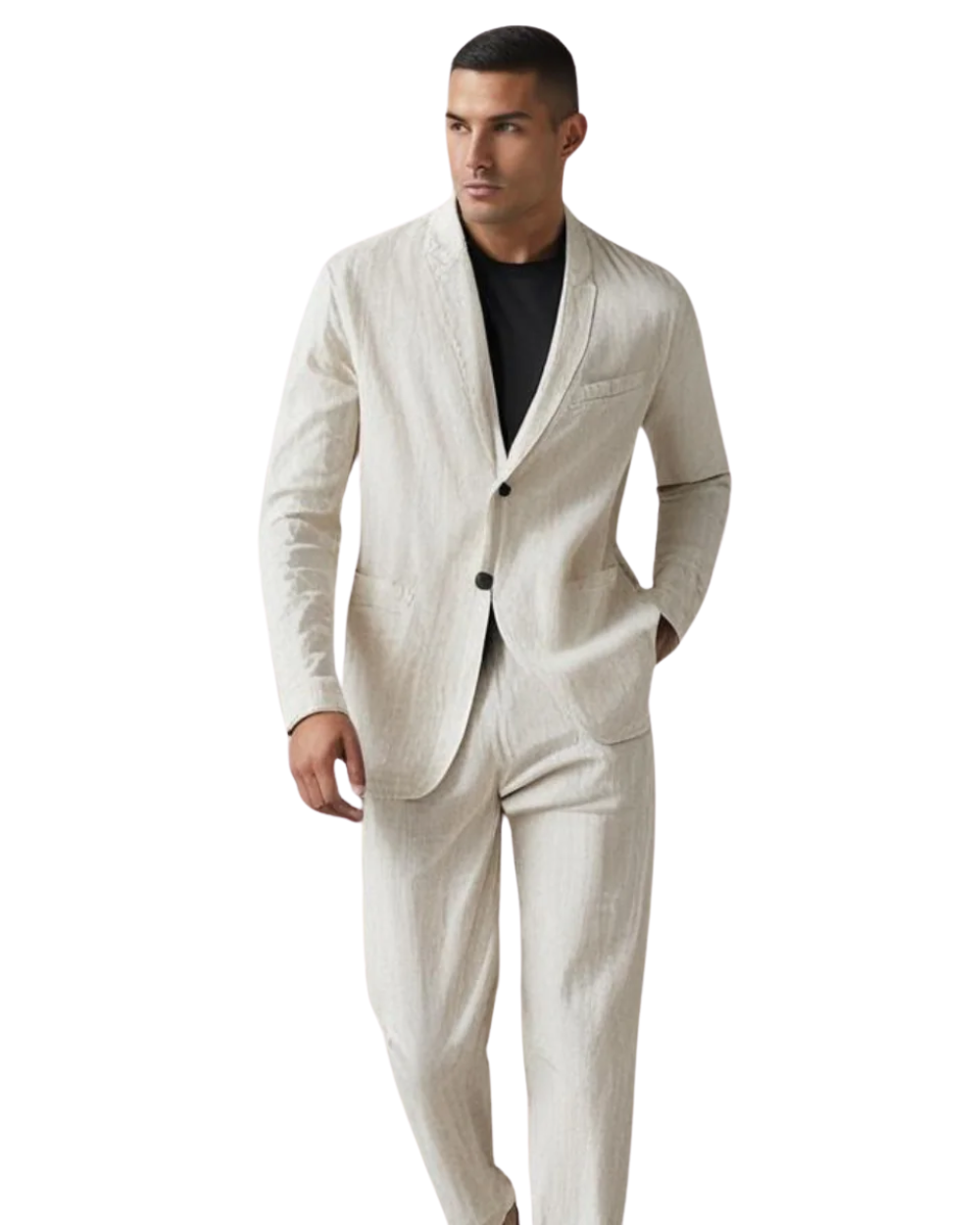 Conjunto Lin Élégant Valmont — Distinción sin esfuerzo | Beige