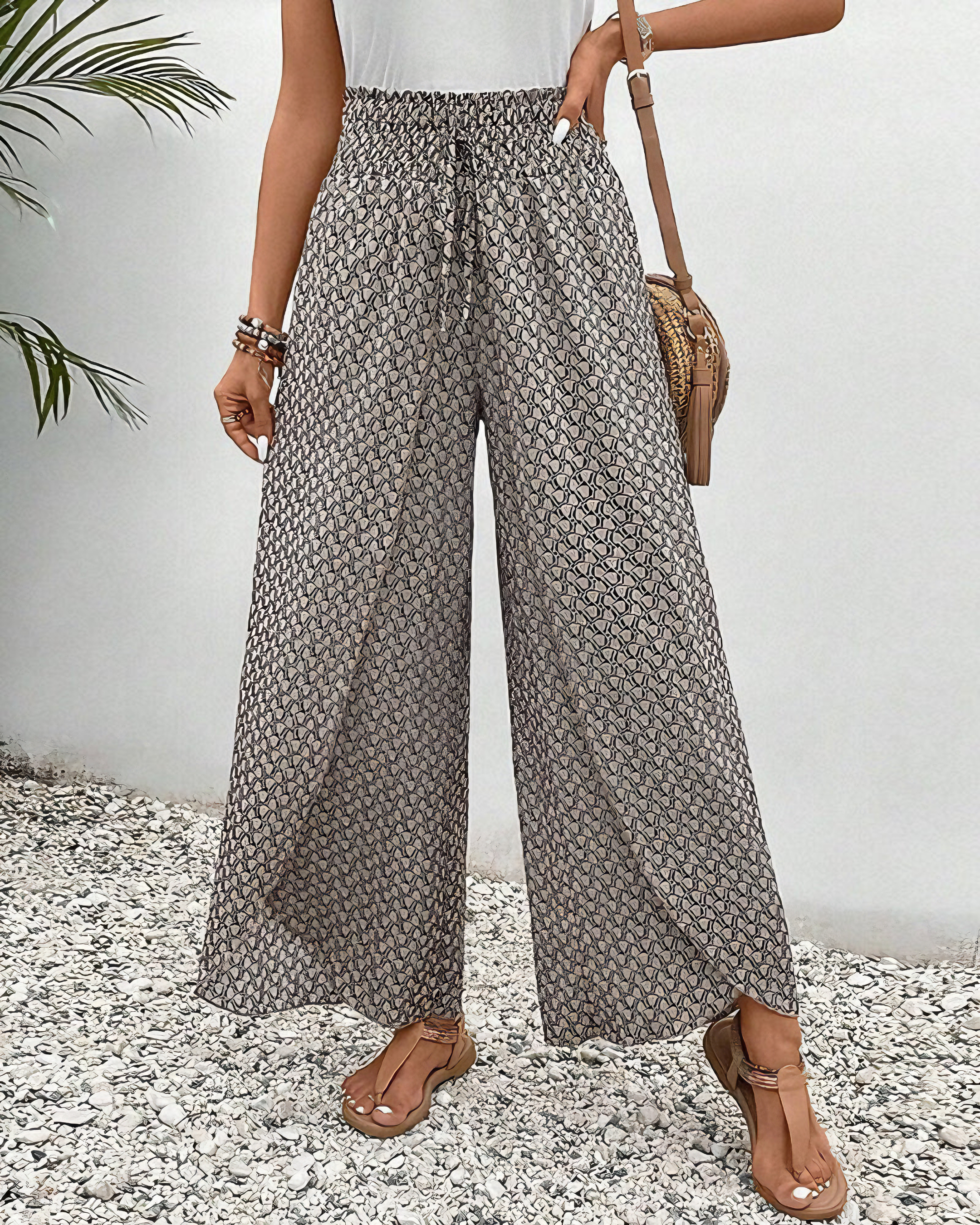 Pantalones Sahara - Pantalon Large Détendu Valmont — elegancia en cada movimiento | Sahara - Pantalon Large Détendu