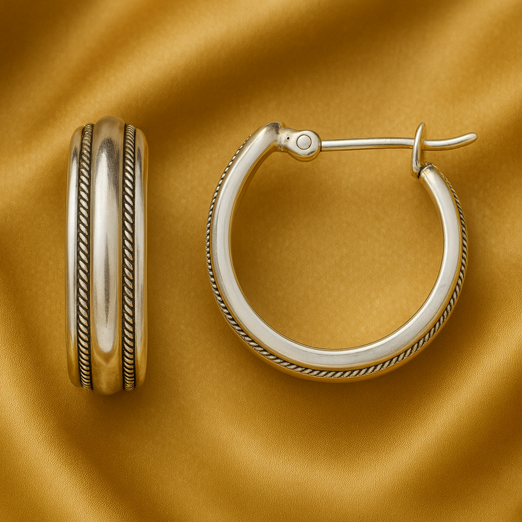 Pendientes Argent Rayures Valmont — Elegancia irresistible | Dorado