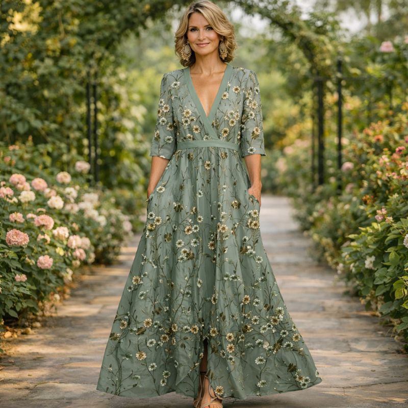 Aimée Valmont — Vestido Maxi Elegante | Mujer 2026