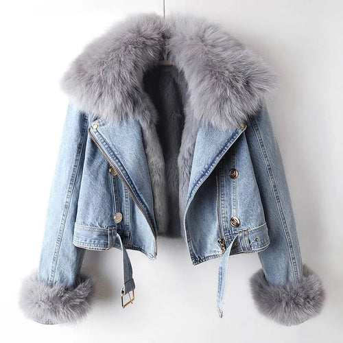 Amara Valmont — Chaqueta Denim Forro de Pelo | LIQUIDACIÓN 70%
