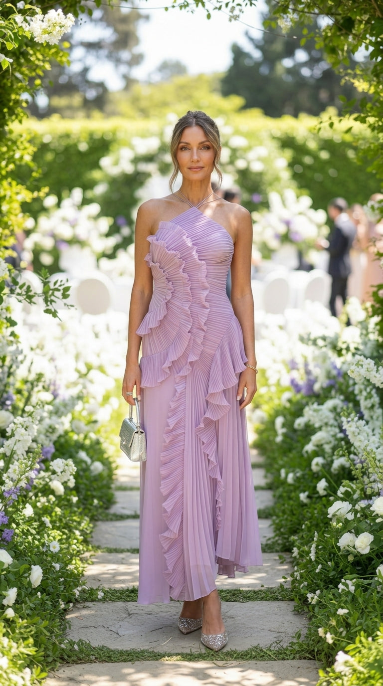 Elisia Valmont — Vestido Maxi Elegante con Volantes | Colección Sevilla